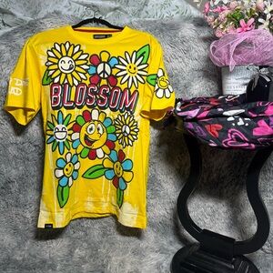 NWT—CONTENDER Yellow Graphic T-Shirt—Sizes M, L, XL; Smoke-Free